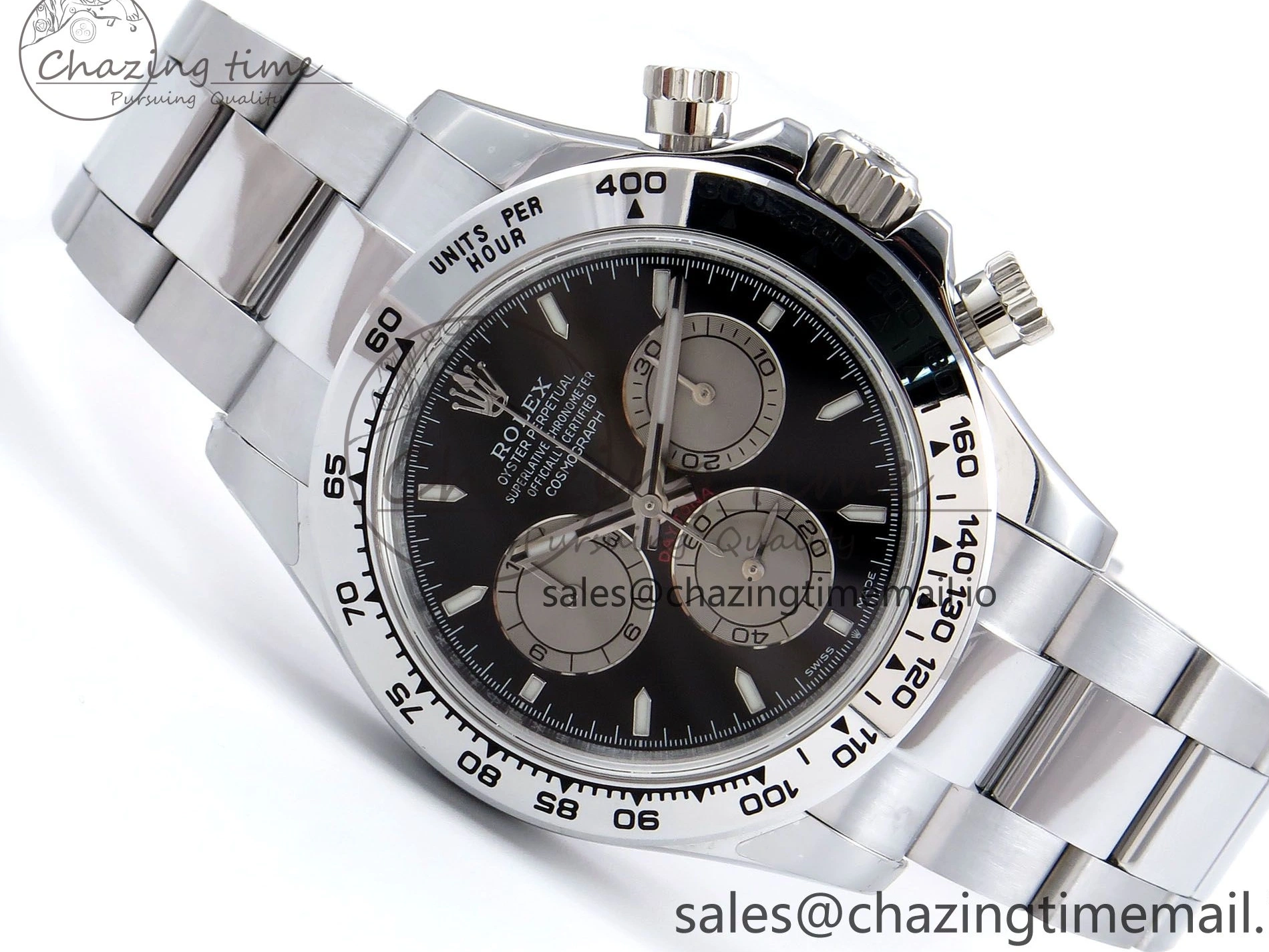 SS Best Daytona Weight） (Gain QF V6 Edition on SH4131 Silver 1:1 Black 126509 Bracelet Dial 0505